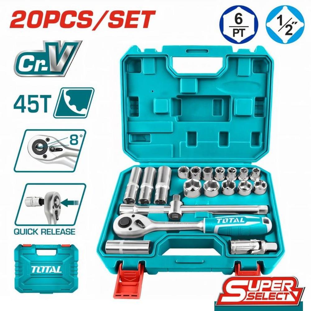 Set 20 Piezas Con Maletín Industrial Ratchet - THT121201