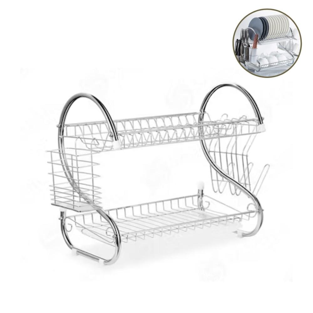 Escurridor de Platos 2 Niveles Cromado