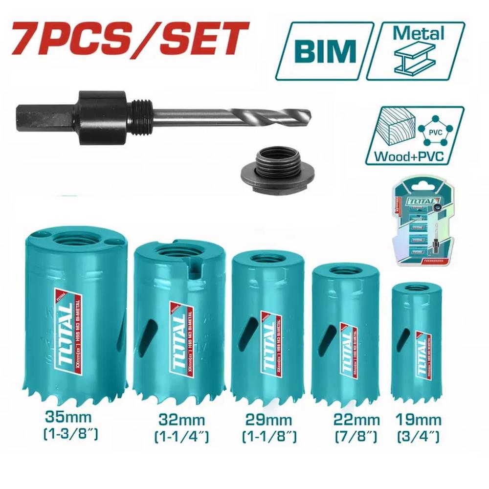Set De 7 Piezas - Sierras Copa Bi-Metal Total - TACSH1071