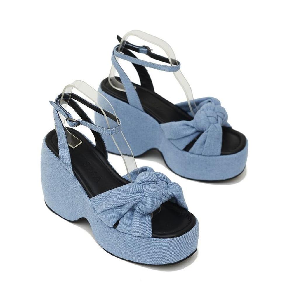 Plataformas Para Mujer Matisma Cala Denim Celeste 38 Celeste