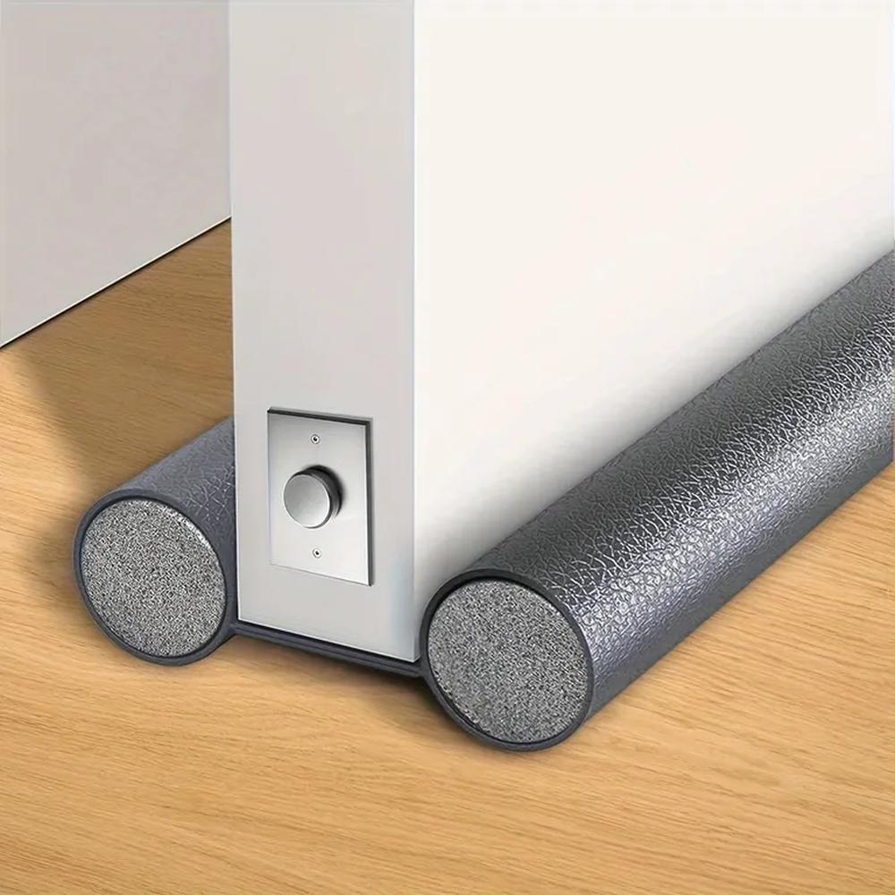 Tapón de Puerta Burlete Contra Insectos Polvo Olores Ruido - Negro Negro