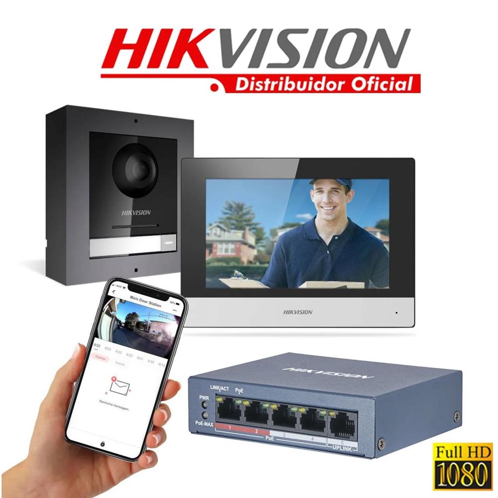 Hikvision  DS-KIS602 Video Portero IP 2 megapixeles Poe tarjeta 16GB Pantalla Tactil Wifi