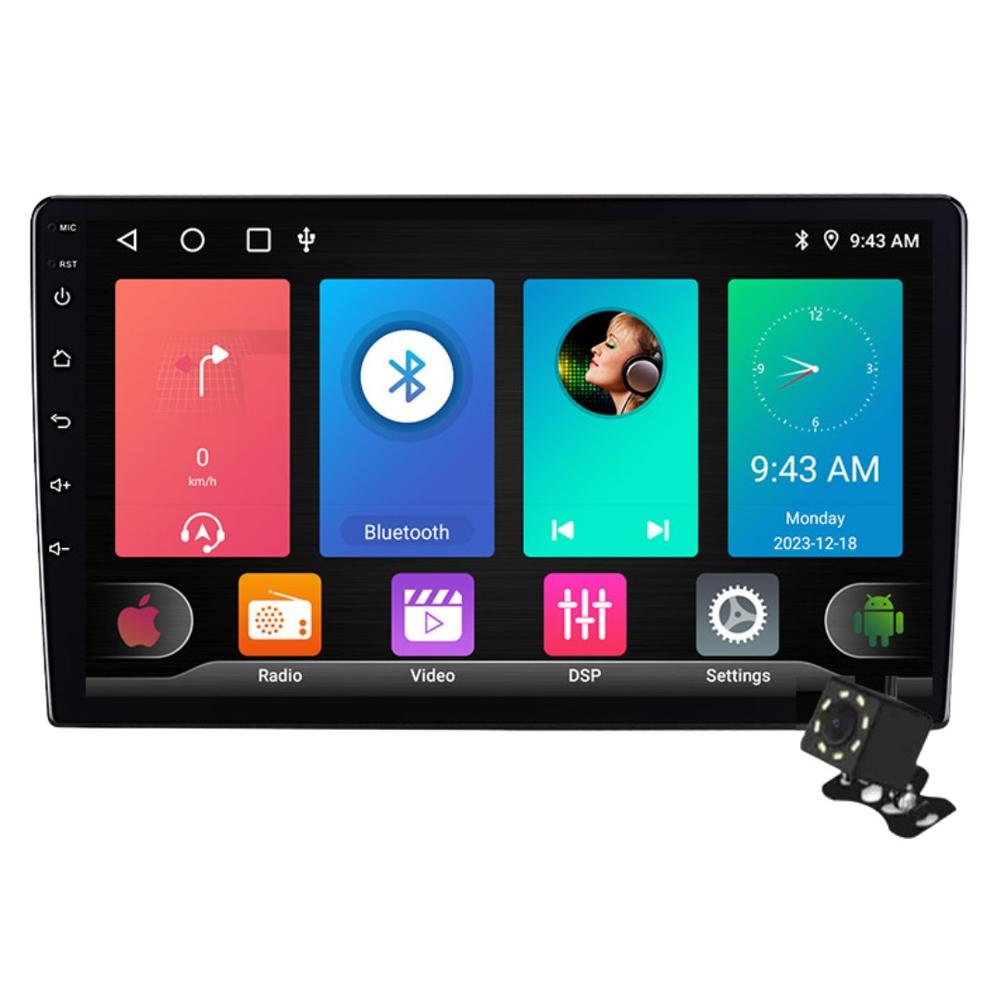 Pantalla Android 10.1"" Auto 2+64GB con GPS WiFi y Bluetooth QM-1004B