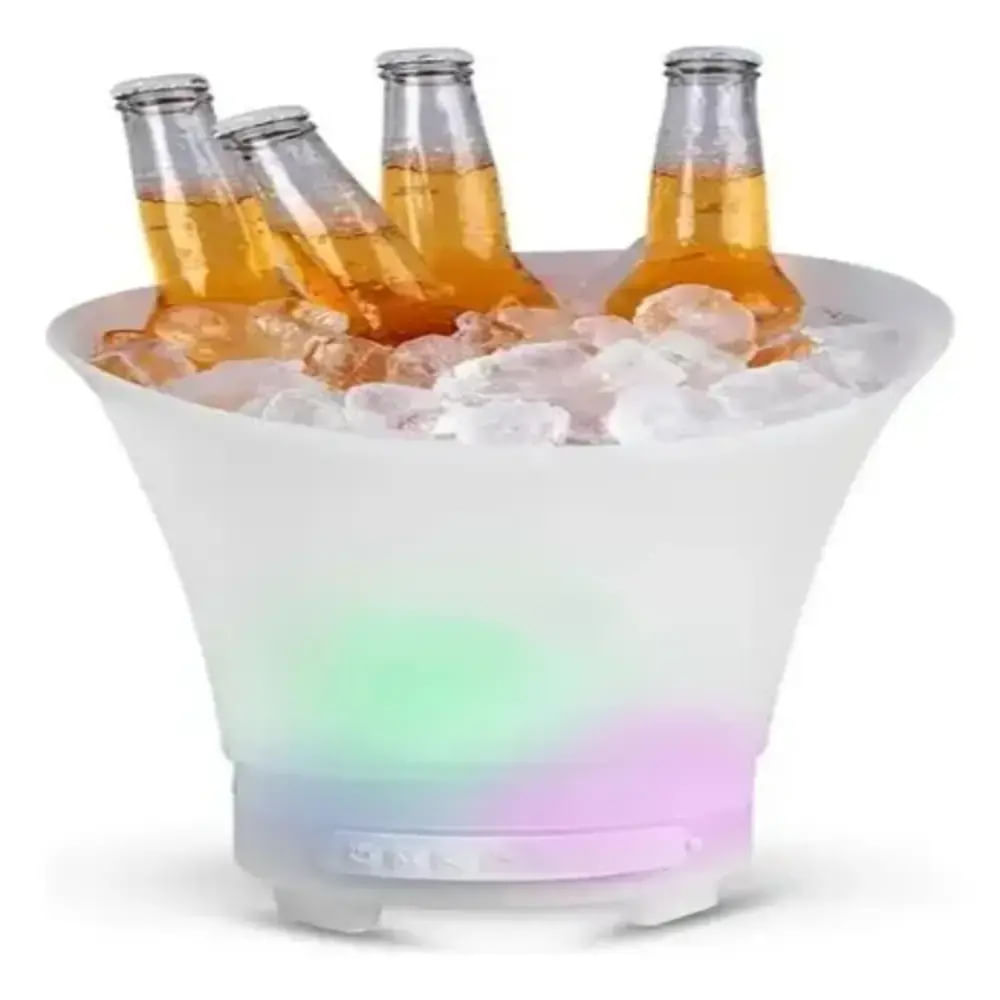 Hielera Balde Chelero con Parlante Bluetooth y Luces LED Hielera Balde Chelero con Parlante Bluetooth y Luces LED