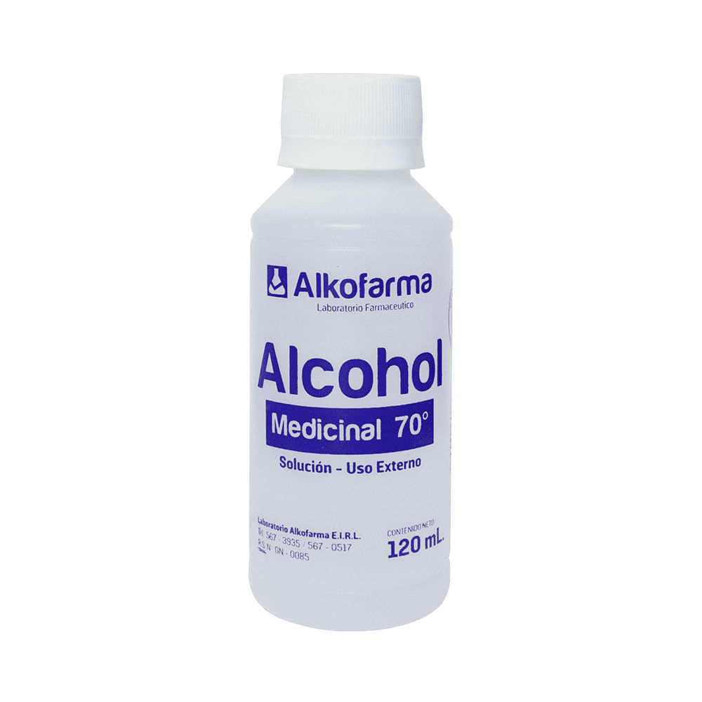 Alcohol Medicinal 70° de 120 ml Alkofarma