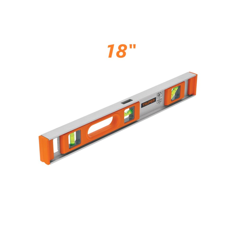Nivel Profesional de 18"" de Mano de Aluminio 17034 Truper