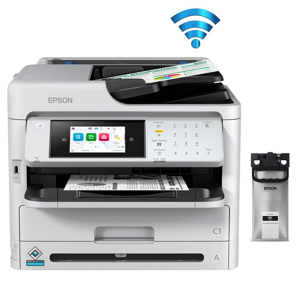 Impresora Epson WF-M5899 Monocromatica Imprime Escanea Copia Fax Lan WiFi
