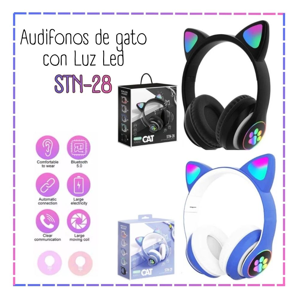 AUDIFONOS CAT GAMING CON LUZ LED STN-28 AUDIFONOS CAT GAMING CON LUZ LED STN-28