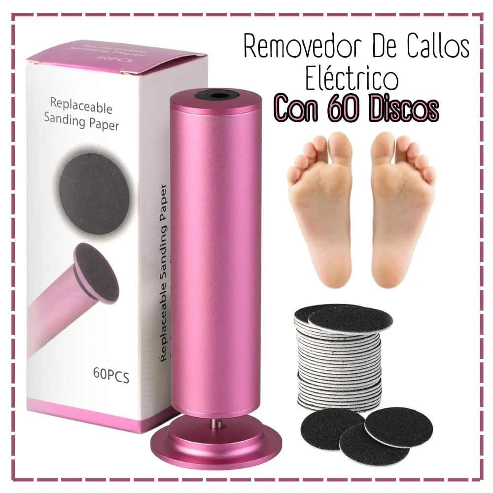REMOVEDOR DE CALLOS ELÉCTRICO CON 60 DISCOS-FUCSIA REMOVEDOR DE CALLOS ELÉCTRICO CON 60 DISCOS-FUCSIA