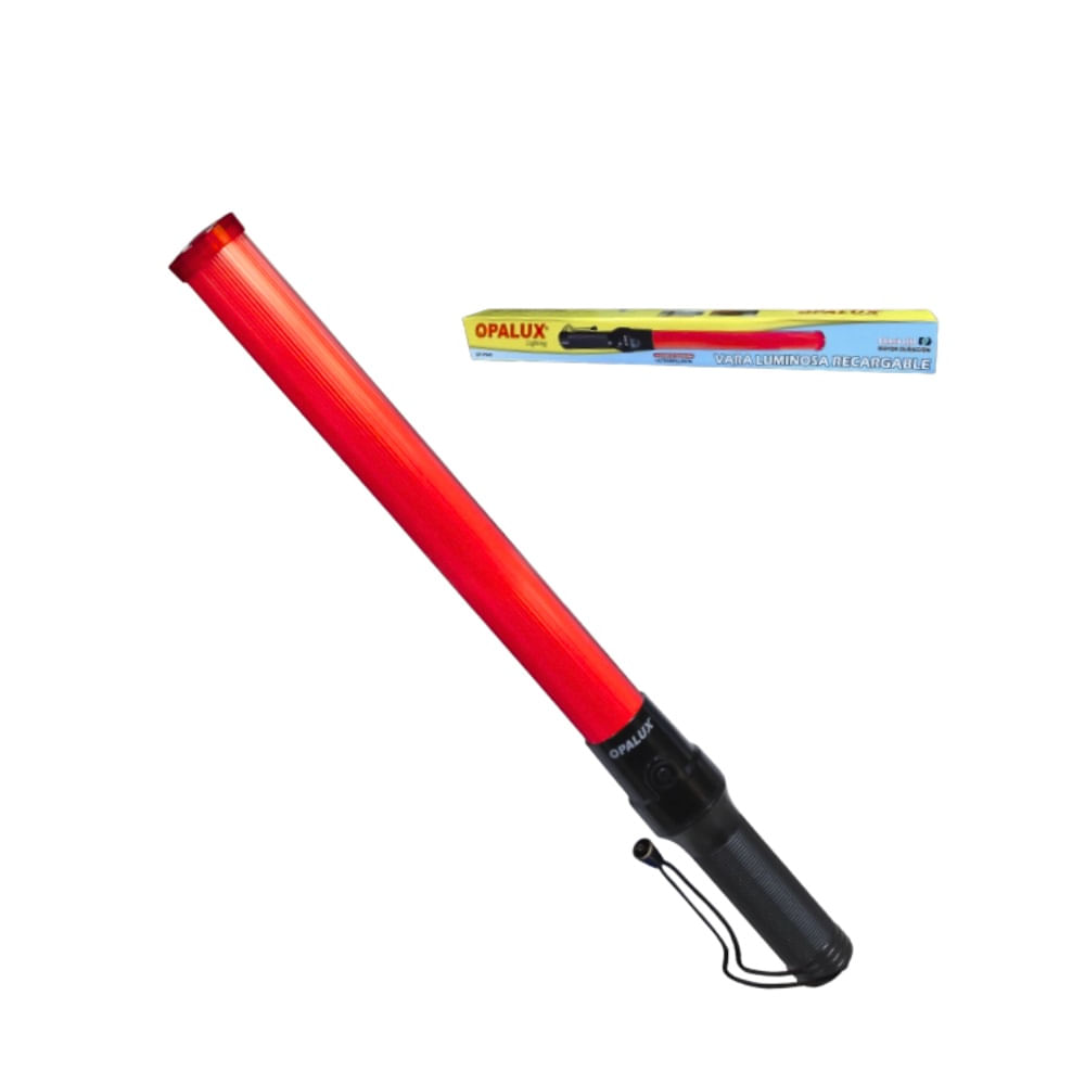 Vara de Señalizacion LED Recargable OPALUX 53 cm OP-PS40 – Luz Roja