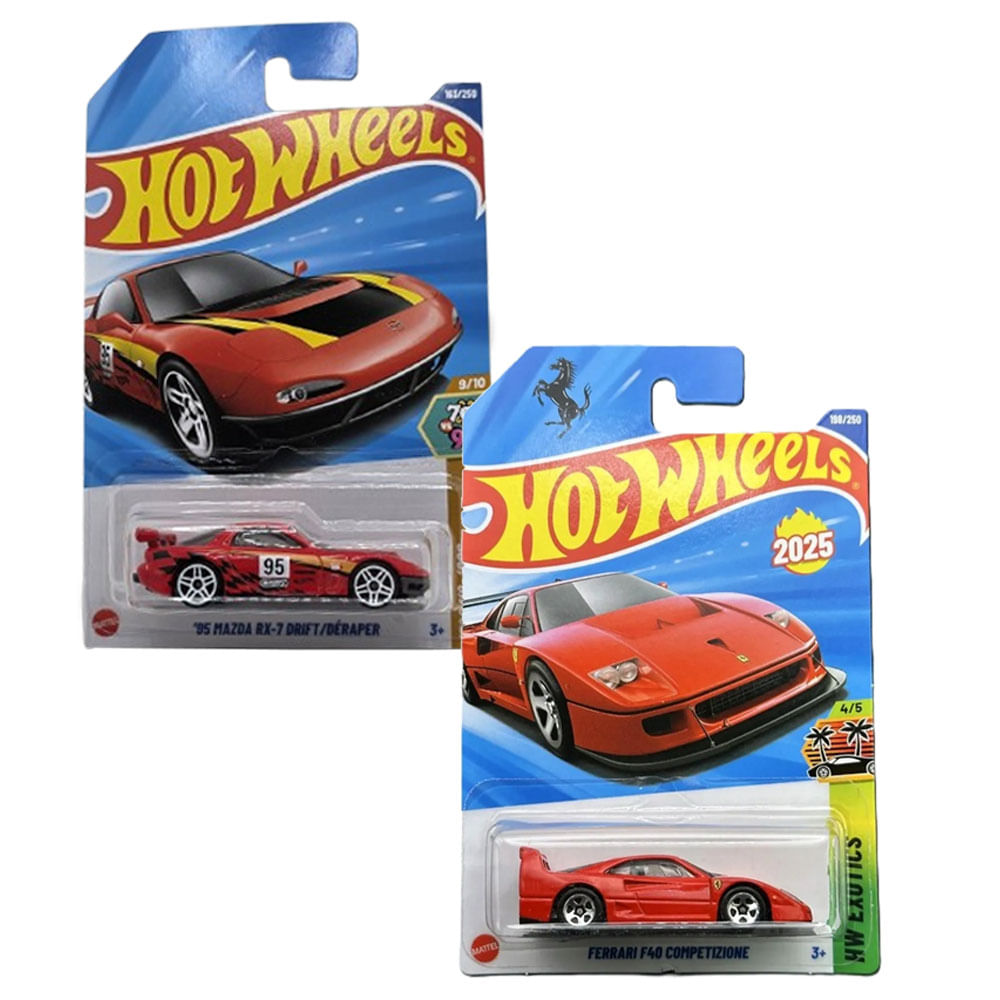 Hot Wheels 2-Pack Mazda RX7 Ferrari Competizione Hot Wheels 2-Pack Mazda RX7 Ferrari Competizione