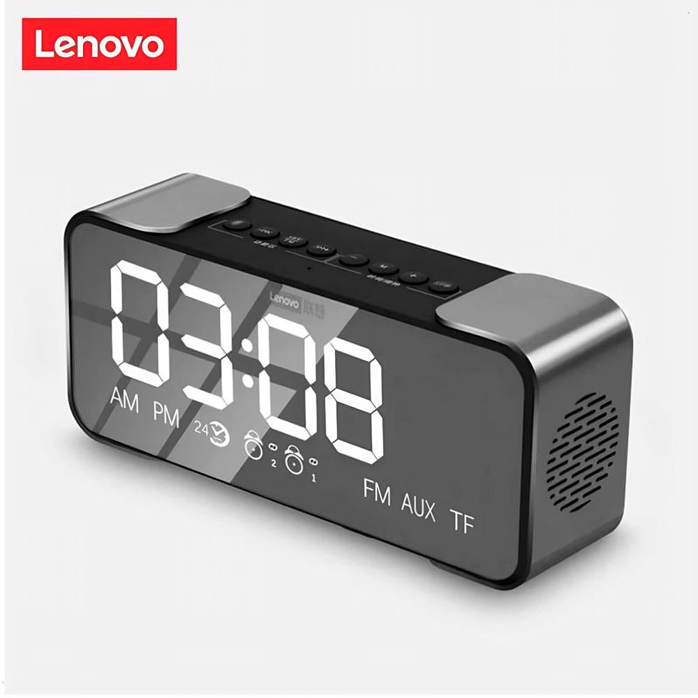 Lenovo Parlante Reloj Despertador Radio Bluetooth