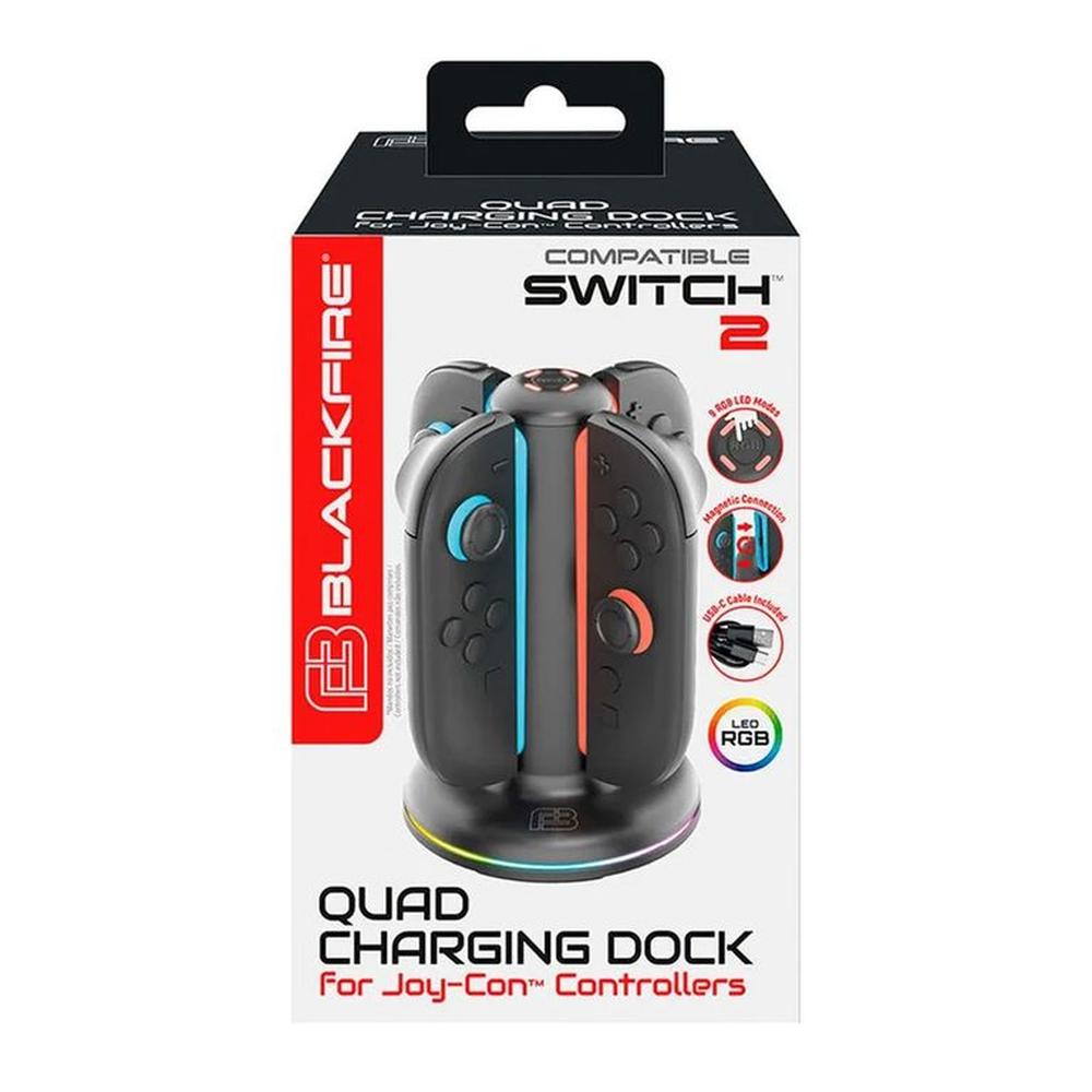 Blackfire Quad Charging Dock For joycon Controller 2 Blackfire Quad Charging Dock For joycon Controller 2