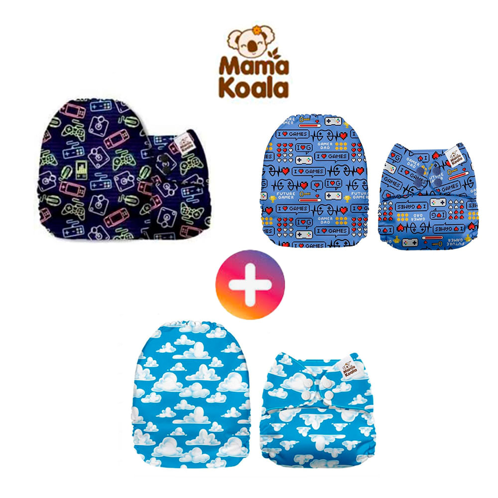 PAÑAL ECOLÓGICO DE TELA PACK X 3 UNIDADES MAMA KOALA SMT09 PAÑAL ECOLÓGICO DE TELA PACK X 3 UNIDADES MAMA KOALA SMT09
