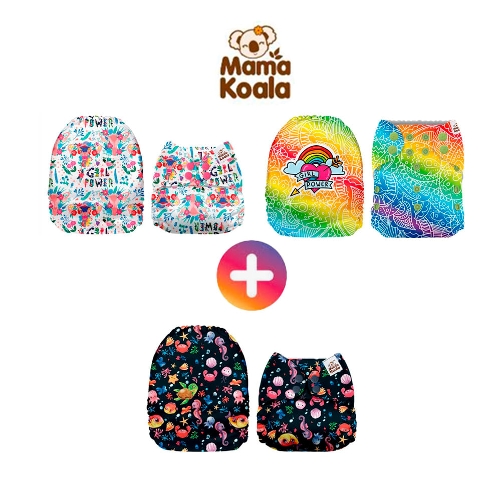 PAÑAL ECOLÓGICO DE TELA PACK X 3 UNIDADES MAMA KOALA SMT12 PAÑAL ECOLÓGICO DE TELA PACK X 3 UNIDADES MAMA KOALA SMT12