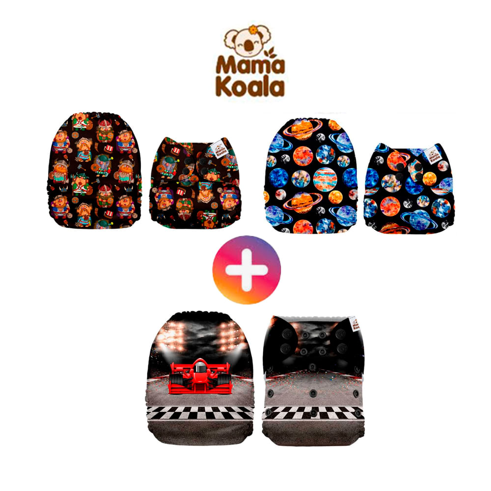 PAÑAL ECOLÓGICO DE TELA PACK X 3 UNIDADES MAMA KOALA SMT13 PAÑAL ECOLÓGICO DE TELA PACK X 3 UNIDADES MAMA KOALA SMT13