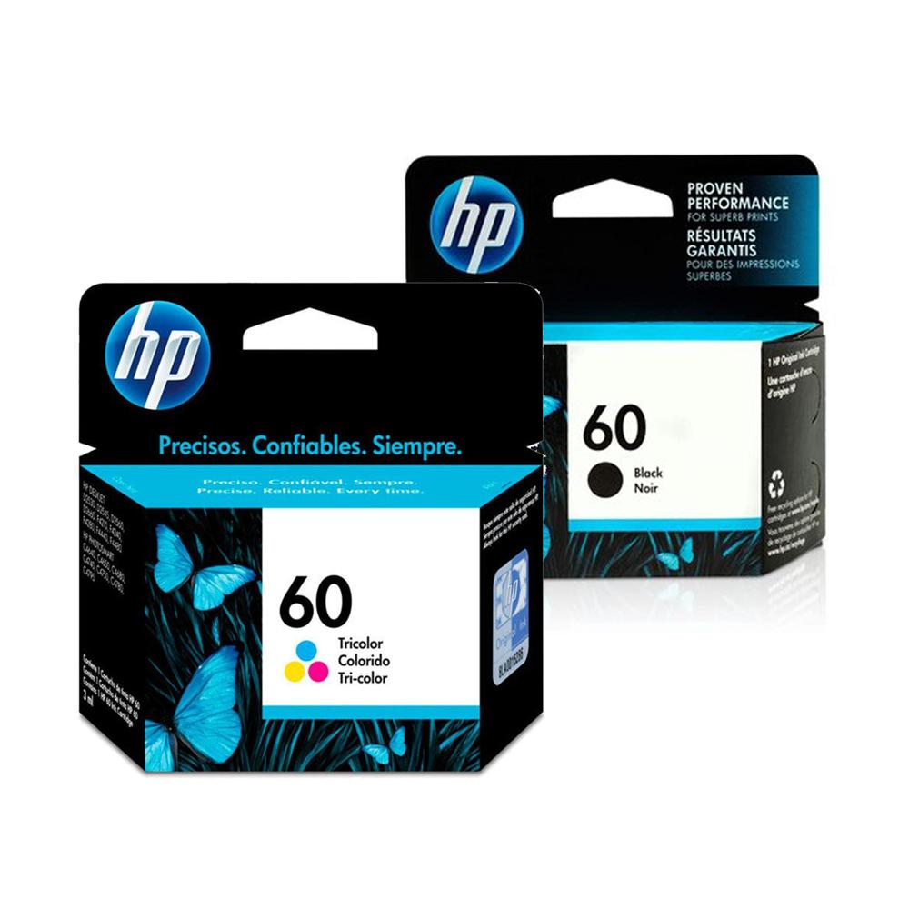 PACK TINTA HP 60 NEGRO - COLOR CC640WL -CC643WL