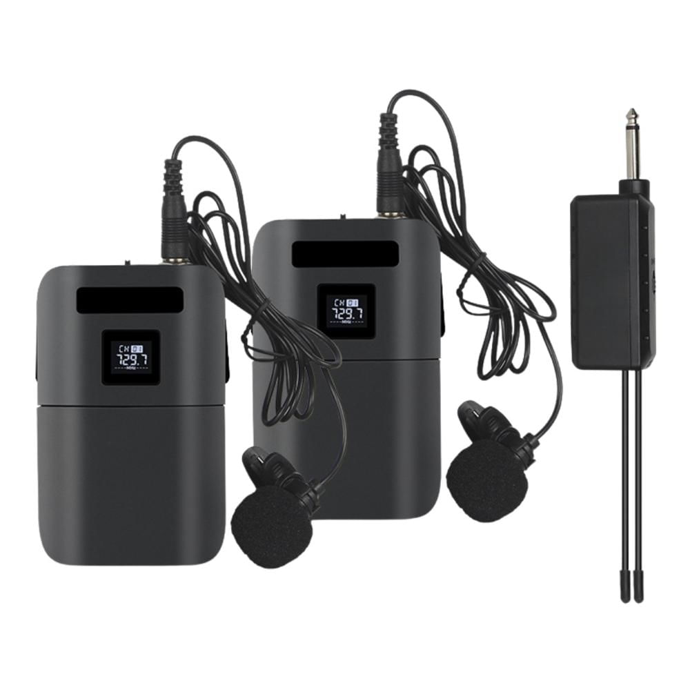 Micrófono Inalámbrico Doble VHF con Pantalla LED Diadema y Solapa XY-E8