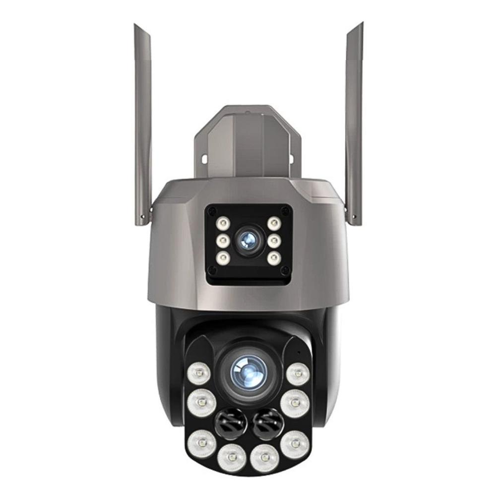 Cámara de Seguridad WiFi PTZ 360° UHD con Doble Lente Zoom 36X Visión Nocturna Color y Sirena IC-36X