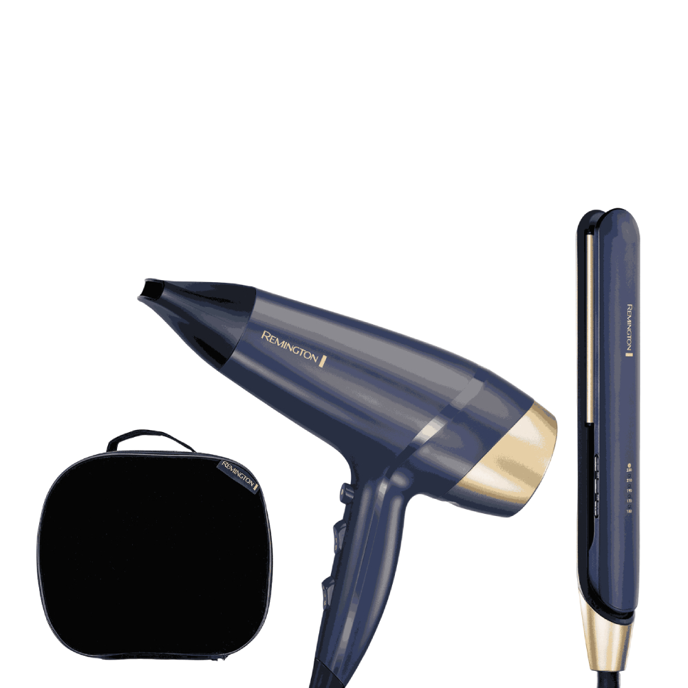 Combo Alisadora y Secadora de Cabello Remington Sapphire Luxe Combo Alisadora y Secadora de Cabello Remington Sapphire Luxe