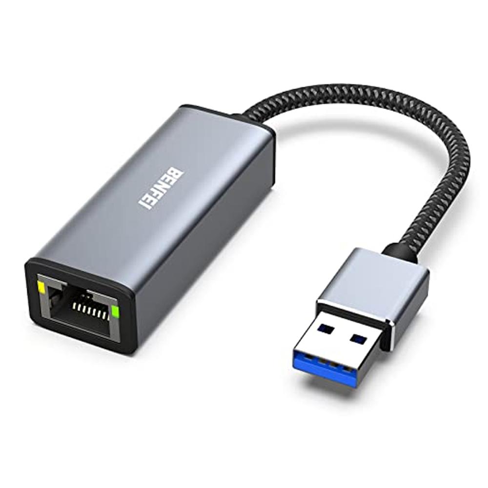 Adaptador de Red BENFEI USB-C/A to Ethernet 000317 - Gris