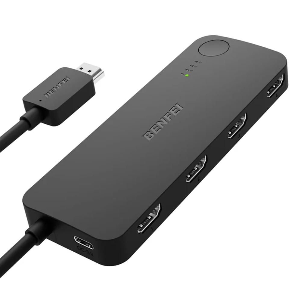 Conmutador BENFEI HDMI Switch 4 In 1 000365 - Negro