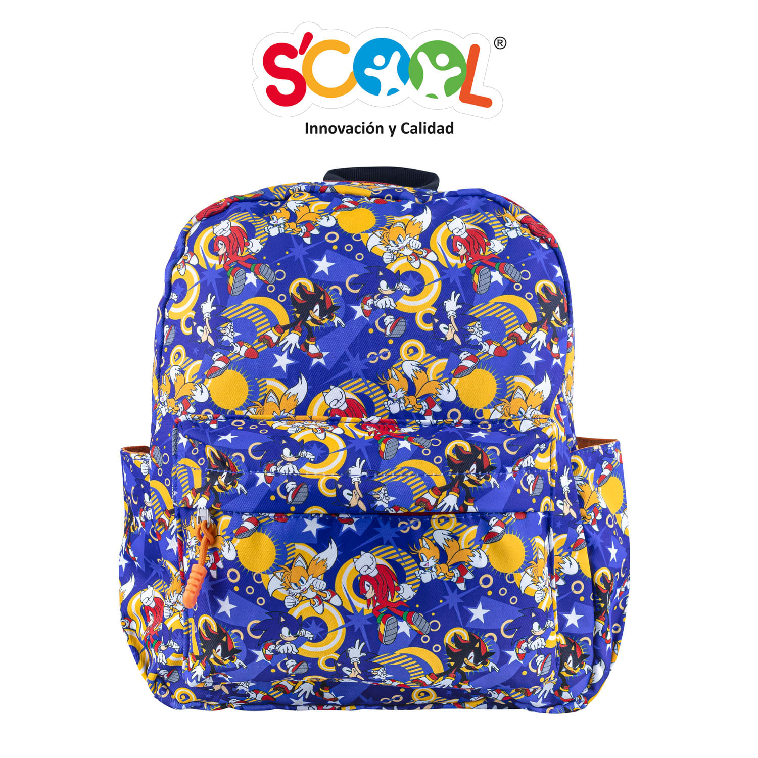 Mochila Scool Kids A4 Tela Sonic
