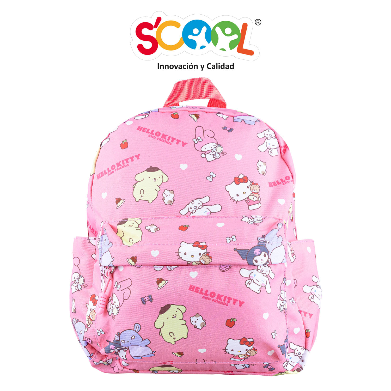 Mochila Scool Kids A4 Tela Hello Kitty & Friends