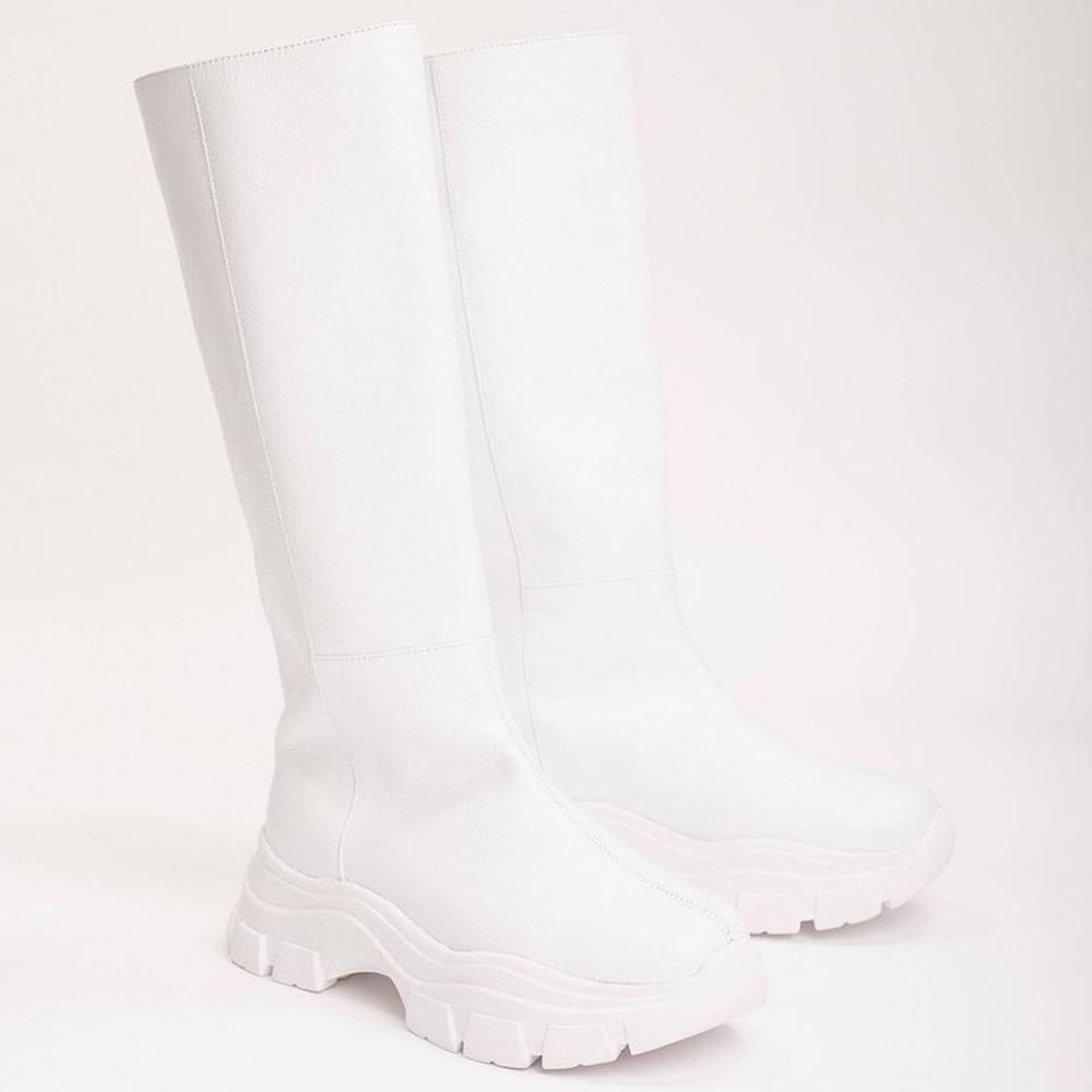 Botas Chunky Altas Para Mujer Matisma Platea Blanco 35 Blanco