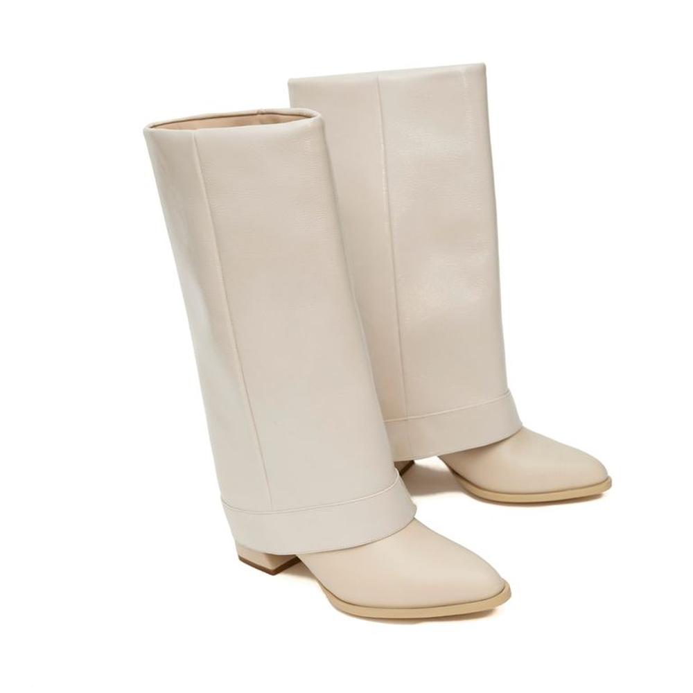 Botas Para Mujer Matisma Fiamma Marfil 39 Hueso