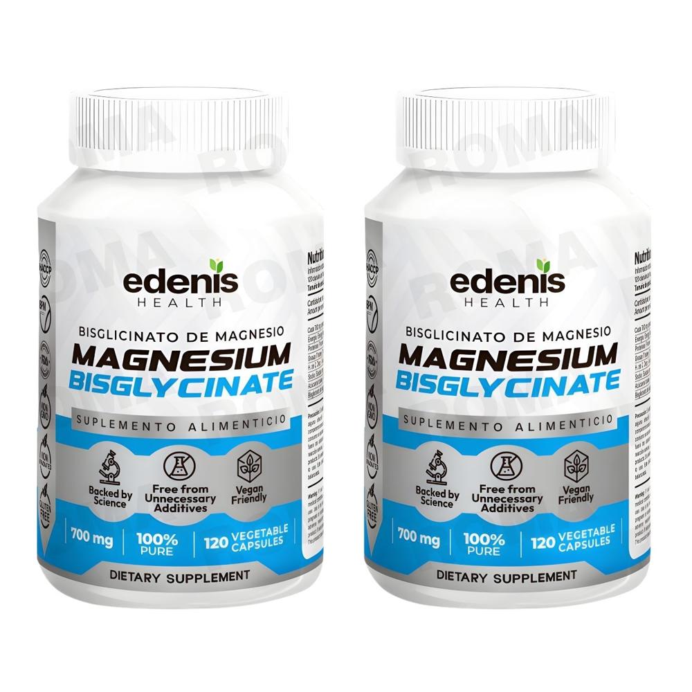PACK 2 BISGLICINATO DE MAGNESIO 120 CÁPSULAS EDENIS HEALTH