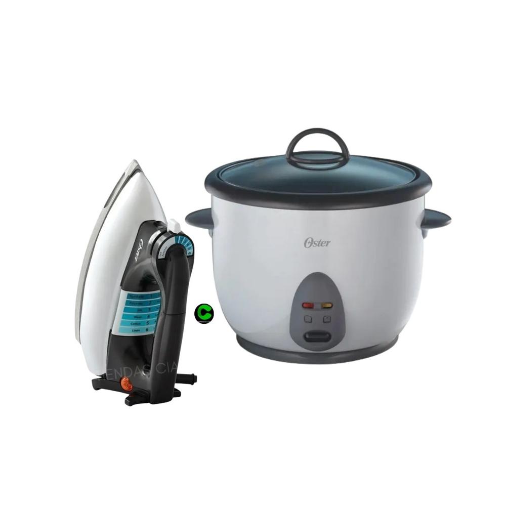 Pack Combo Oster Olla Arrocera CKSTRC1700W y Plancha GCSTBV4119