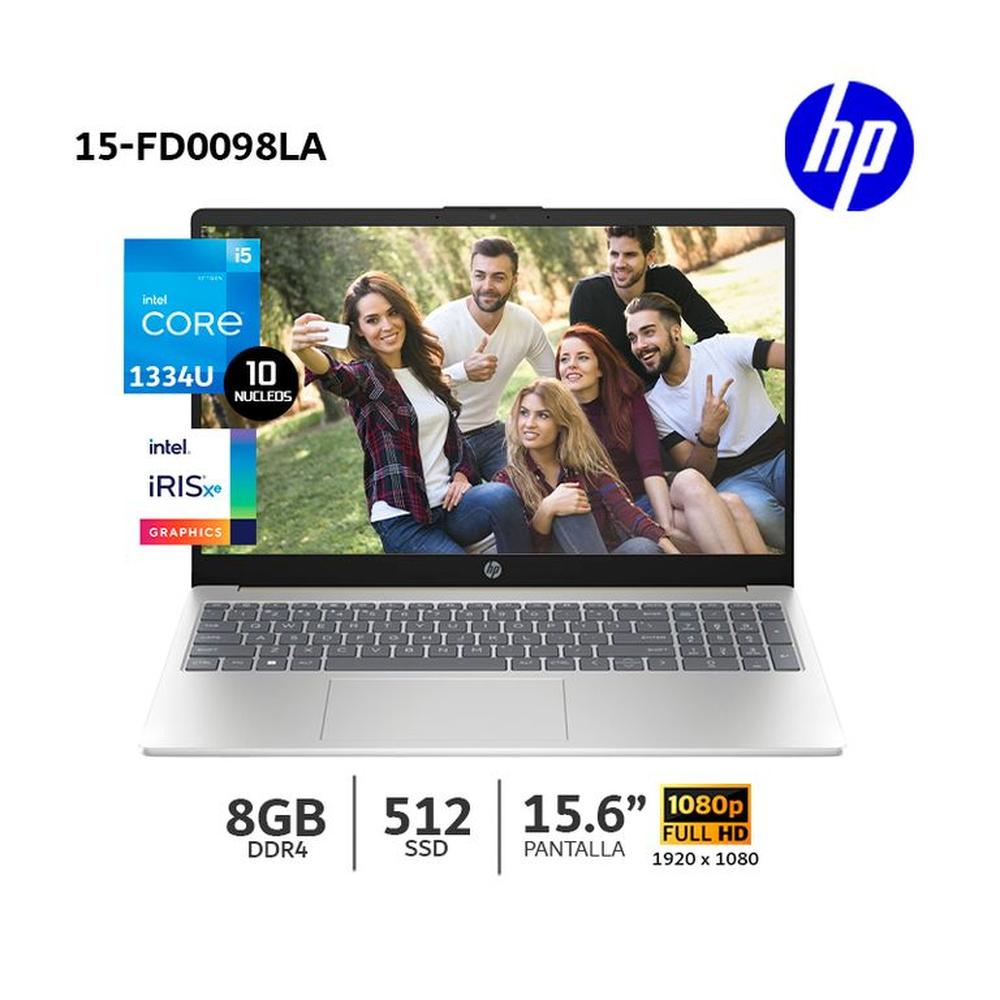 Laptop HP 15-fd0098la Core i5-1334U 16Gb Ram 512Gb SSD 156 FHD-B86HJLA