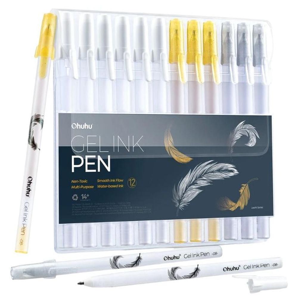 Ohuhu Leahi Bolígrafos tinta gel  - Set x12
