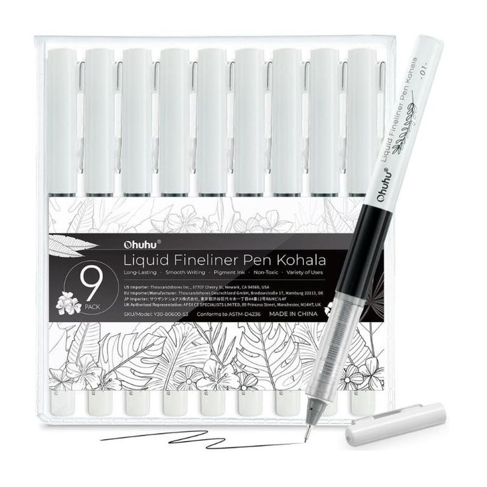 Ohuhu Kohala Estilógrafos tinta líquida  - Set x9
