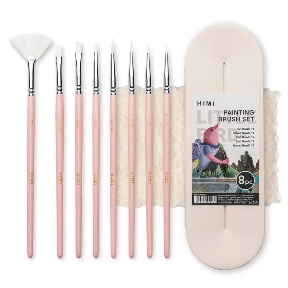 Miya Himi Set 8 Pinceles pequeños - Rosa Multicolor
