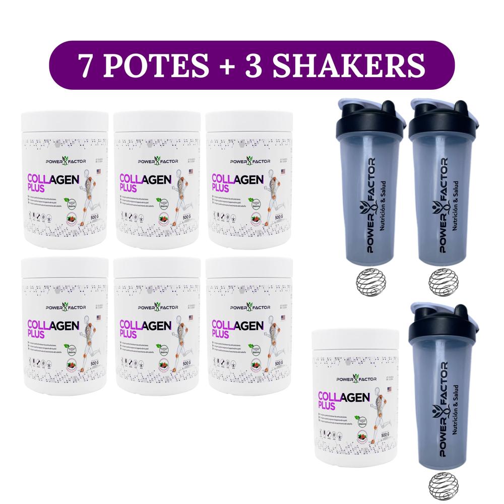 COLÁGENO COLLAGEN PLUS PACK 7 UNIDADES Y 3 SHAKERS