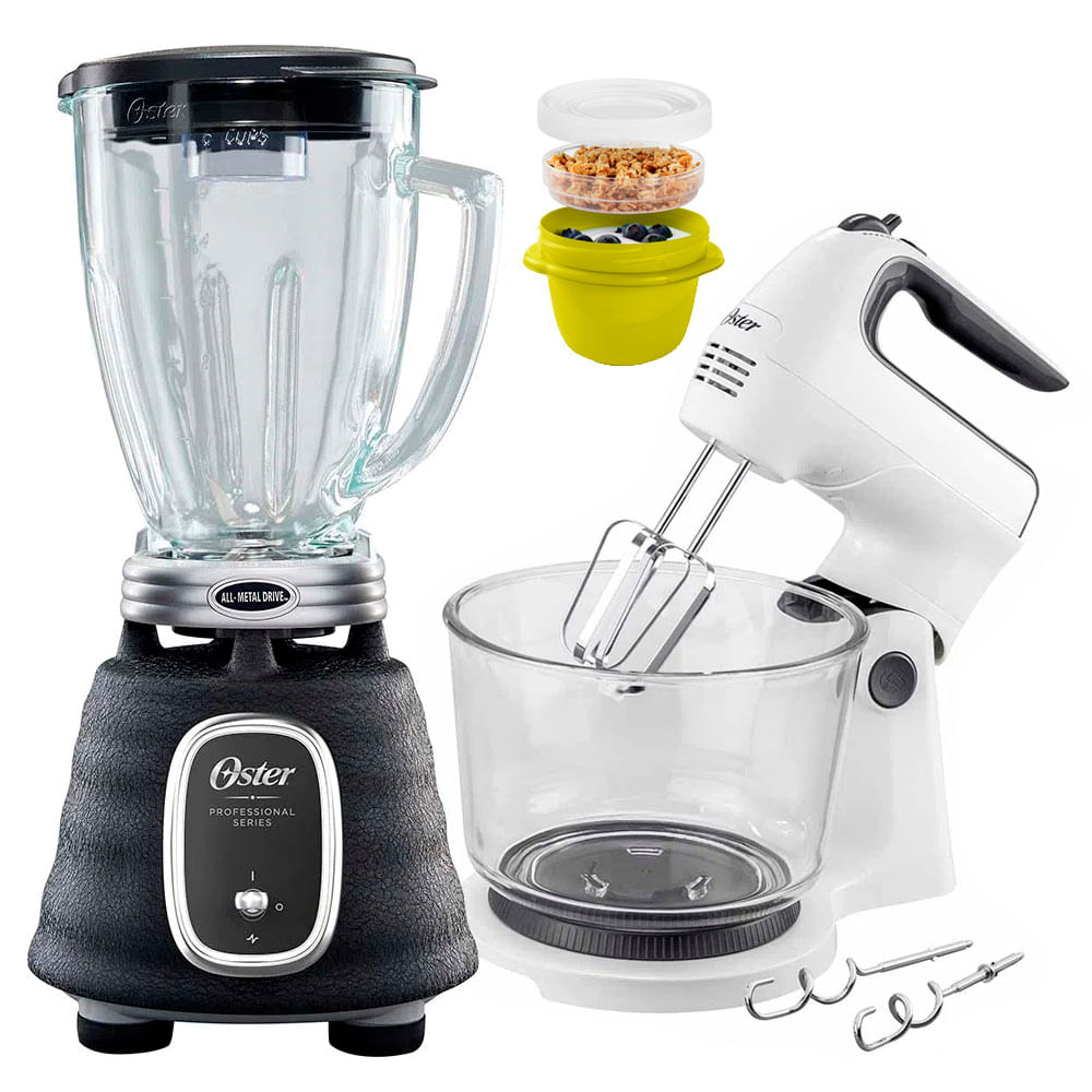 Combo Oster Licuadora Profesional BPST02Batidora de Mano y Pedestal