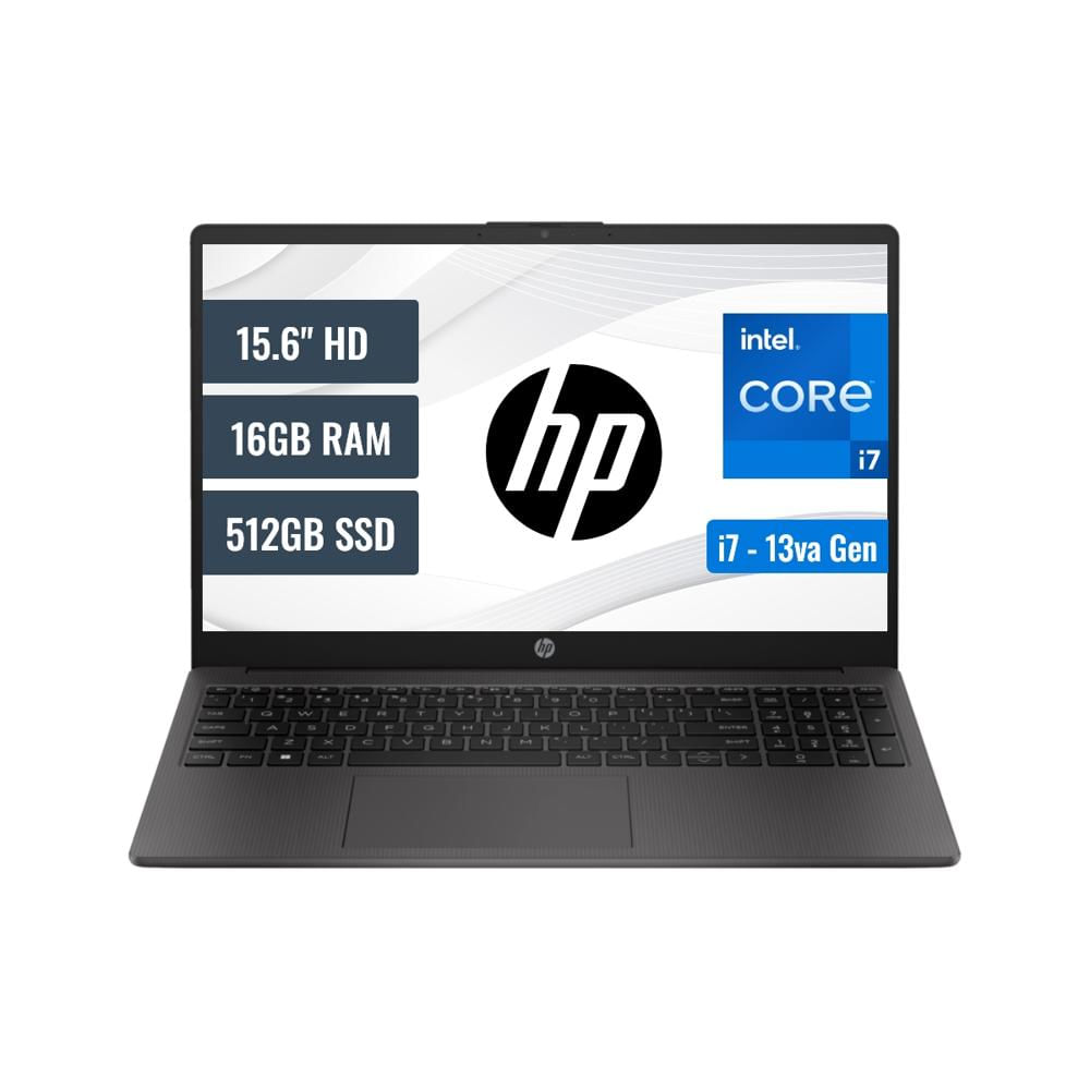 Laptop HP 250 G10 Intel Core i7 1355U 16GB RAM 512GB SSD 15.6 HD FreeDOS 9S8U5LA16G