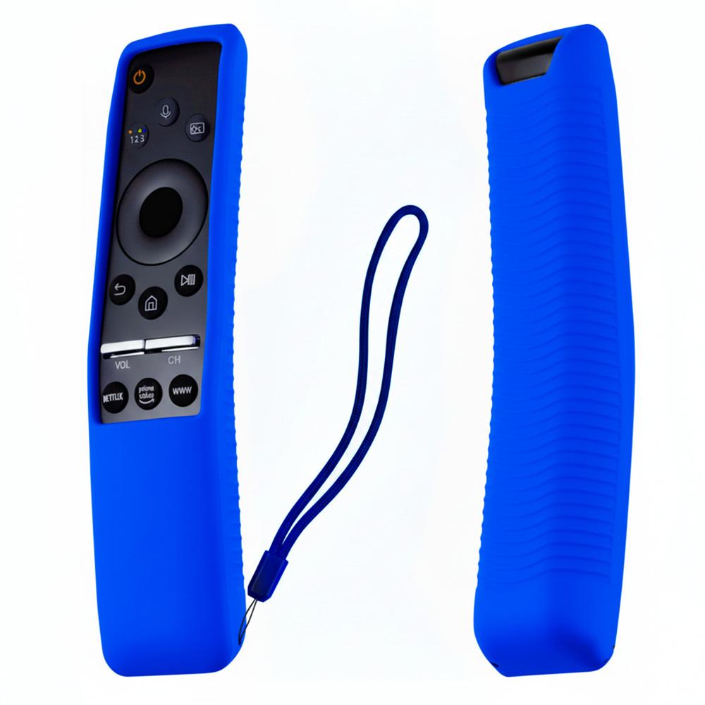 Control Para TV Samsung Comando Por Voz Smart + Funda Color Azul
