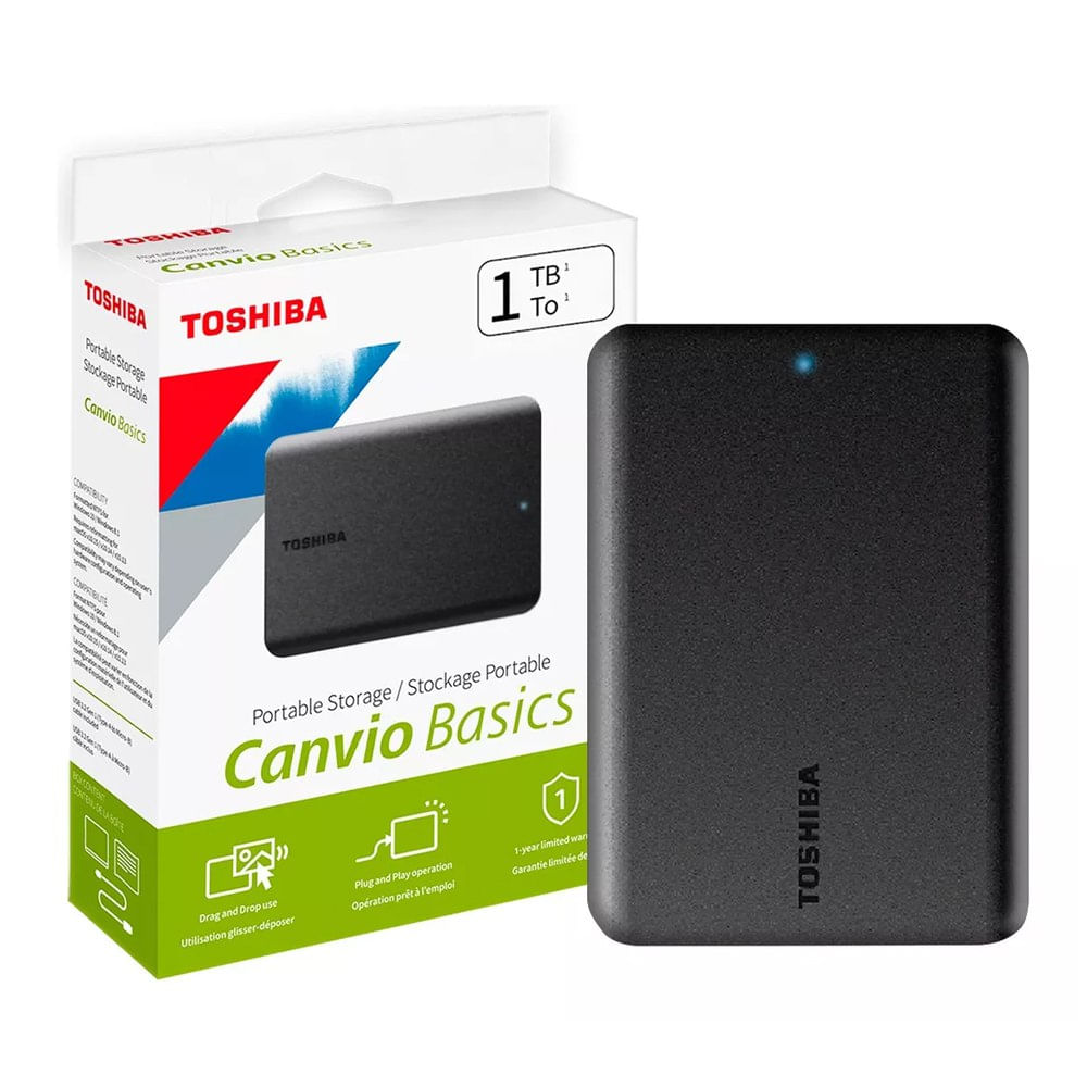 Disco Duro Externo TOSHIBA 1TB Canvio Basics USB