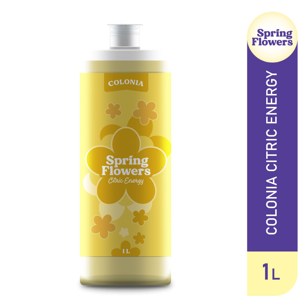 Colonia para Mujer SPRING FLOWERS Cítrica Frasco 1L Colonia para Mujer SPRING FLOWERS Cítrica Frasco 1L