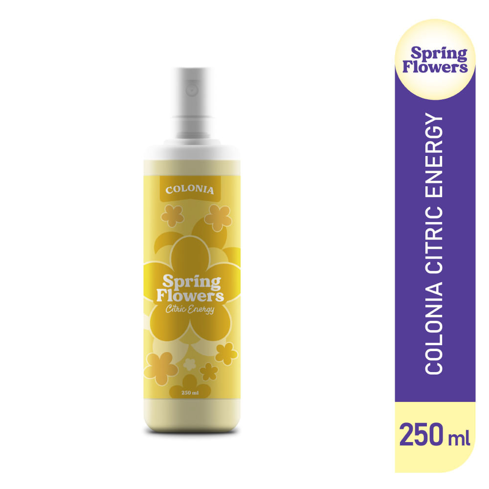Colonia para Mujer SPRING FLOWERS Cítrica Botella 250ml Colonia para Mujer SPRING FLOWERS Cítrica Botella 250ml