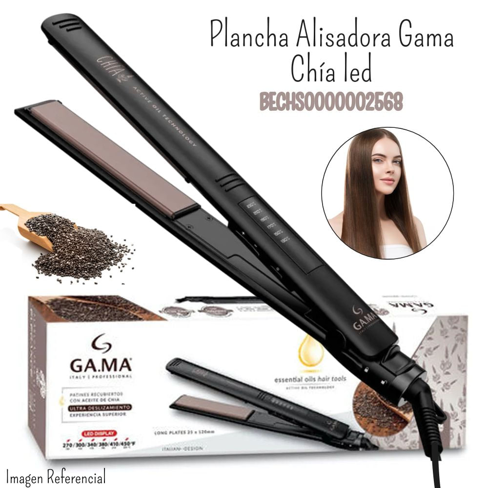 PLANCHA ALISADORA GAMA ELEGANCE CHIA LED