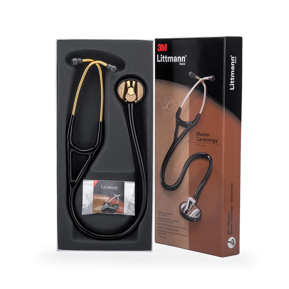 Estetoscopio LITTMANN Master Cardiology Dorado Black Brass 2175