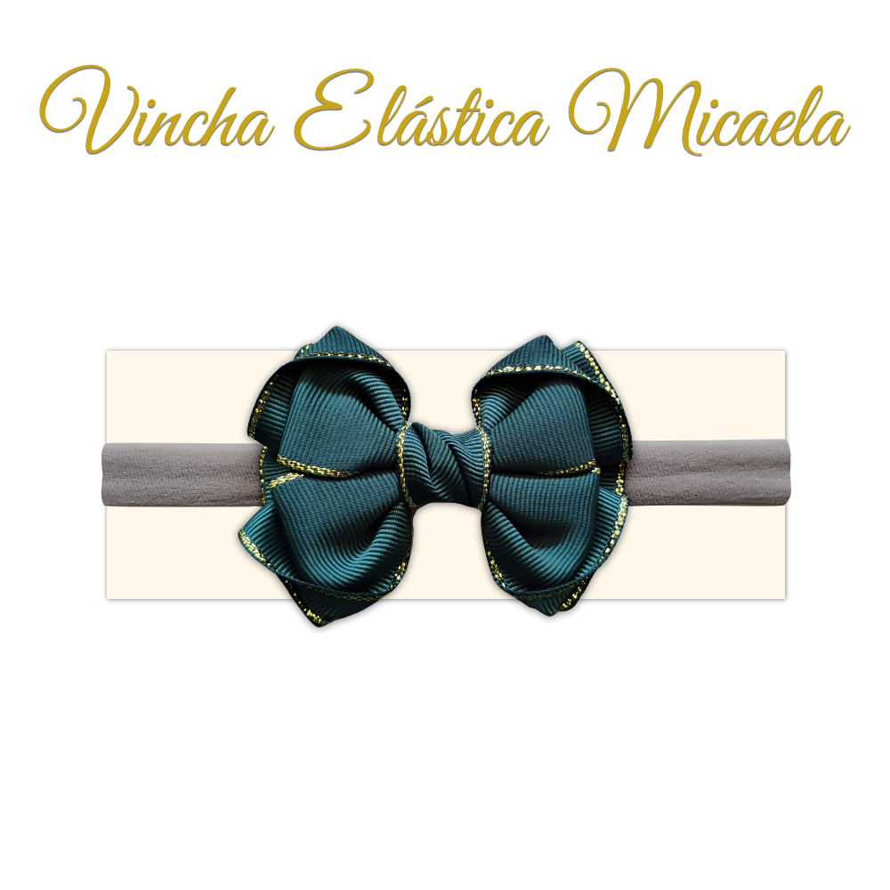 Vincha para bebé modelo 'Micaela' color verde - Creaciones Karito