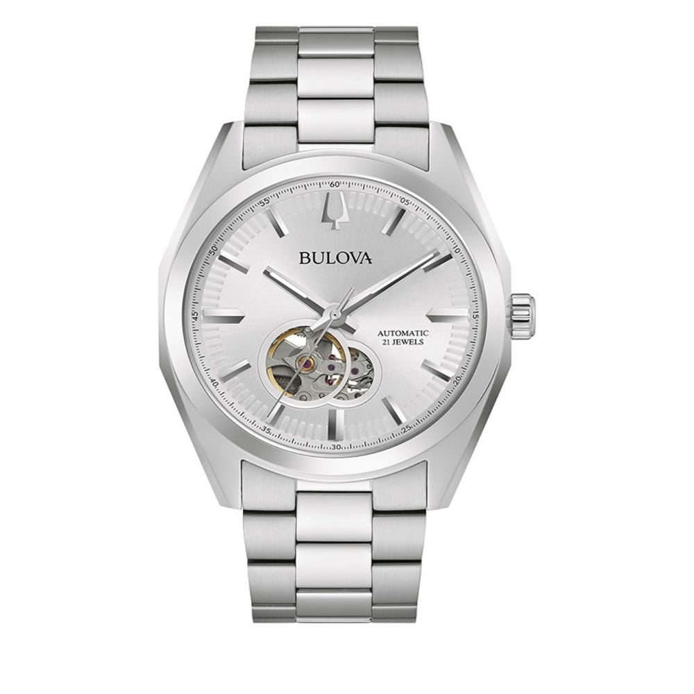 RELOJ BULOVA SURVEYOR AUTOMATICO CARATULA BLANCA