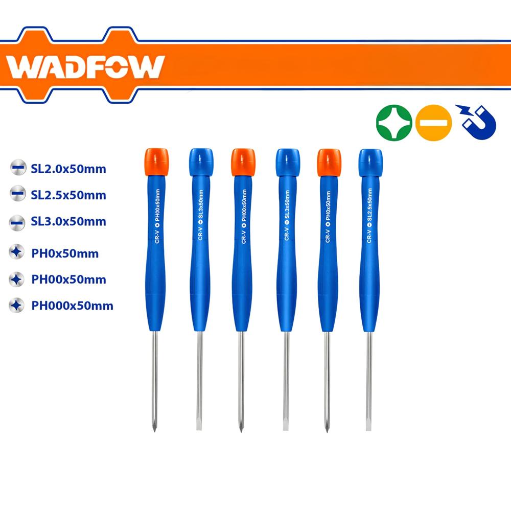 Juego de 6 Desarmador Joyero de Precisión Wadfow WSS2B06