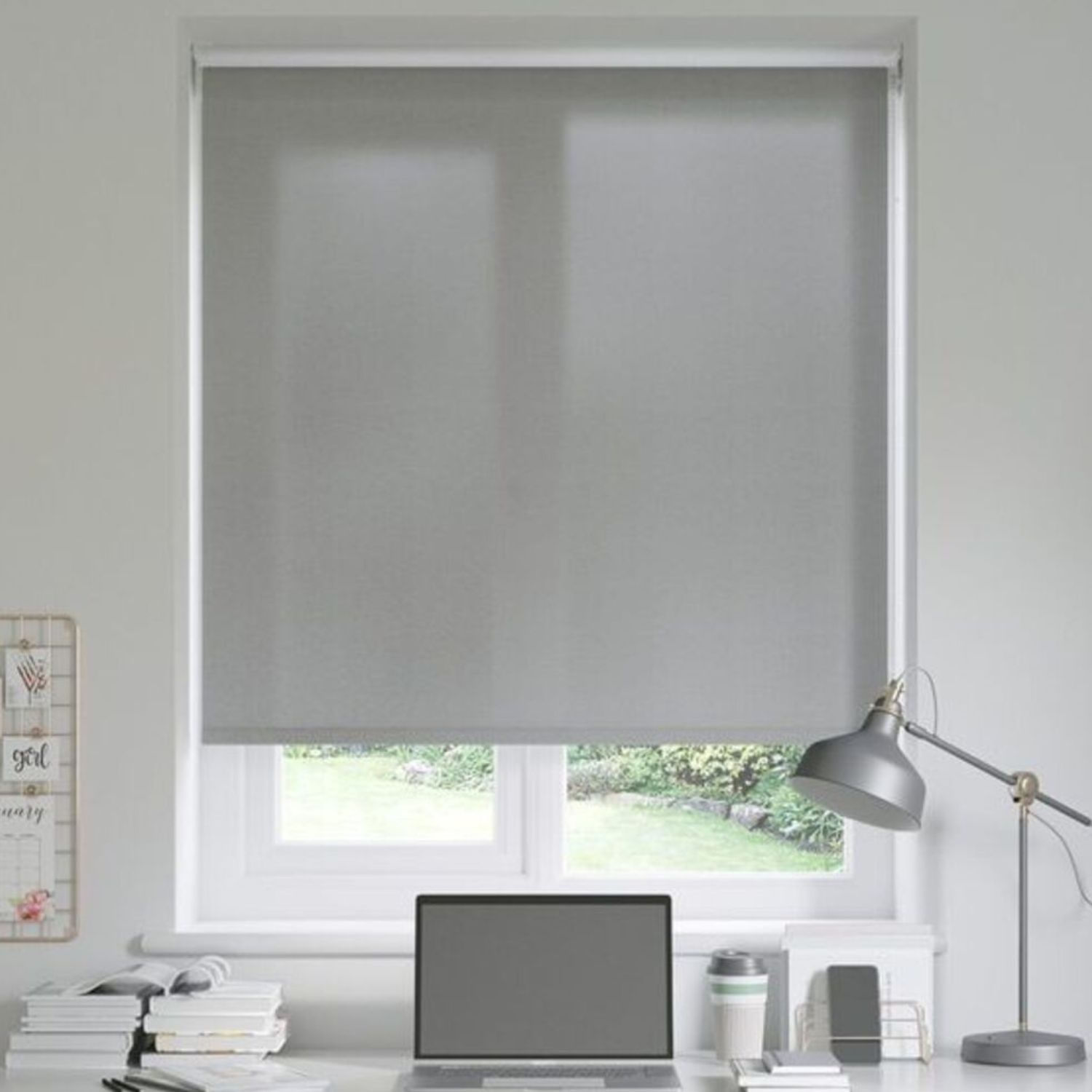 Cortina Roller Cortable Malla Solar Gris 120x180cm Orange