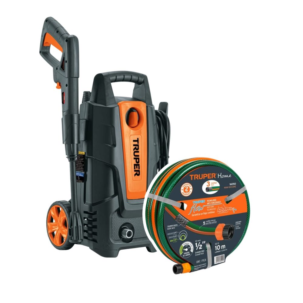 Hidrolavadora Portatil Truper Truper 1500 PSI - Manguera 10 metros 102095-16050 Hidrolavadora Portatil Truper Truper 1500 PSI - Manguera 10 metros 102095-16050